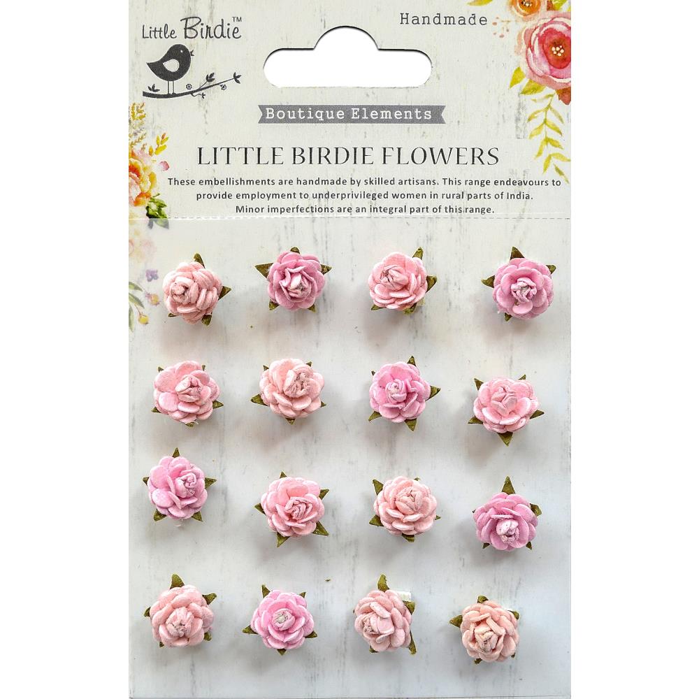 16 Beaded Micro Roses / Micro Rosas Hechas a Mano Adornos / Embellishments Little Birdie