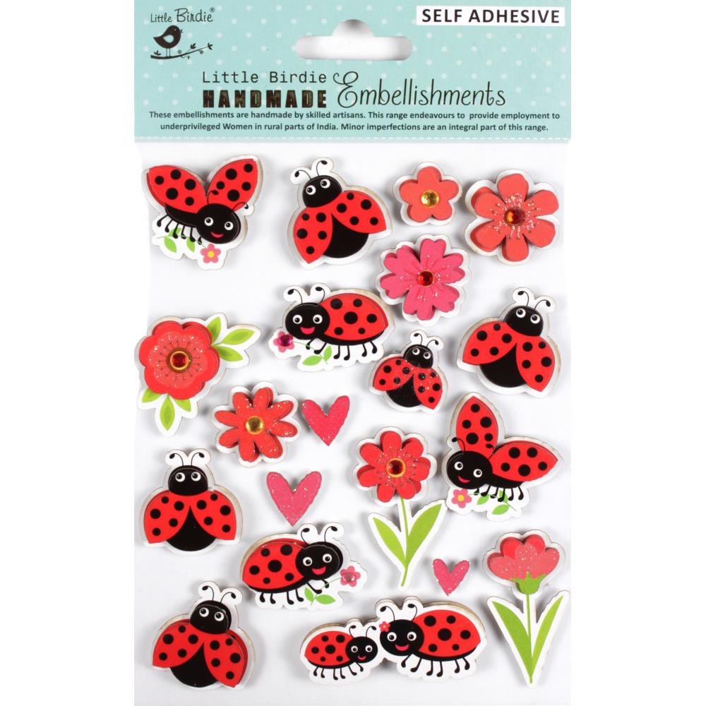 Ladybug Love Glitter Stickers / Pegatinas de Catarinas Stickers Little Birdie