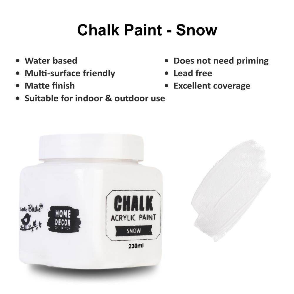 Chalk Paint Snow / Pintura a la Tiza Nieve Acrìlicos Little Birdie