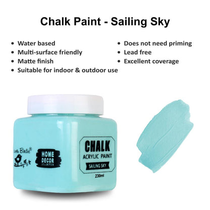 Chalk Paint Sailing Sky / Pintura a la Tiza Cielo Acrìlicos Little Birdie