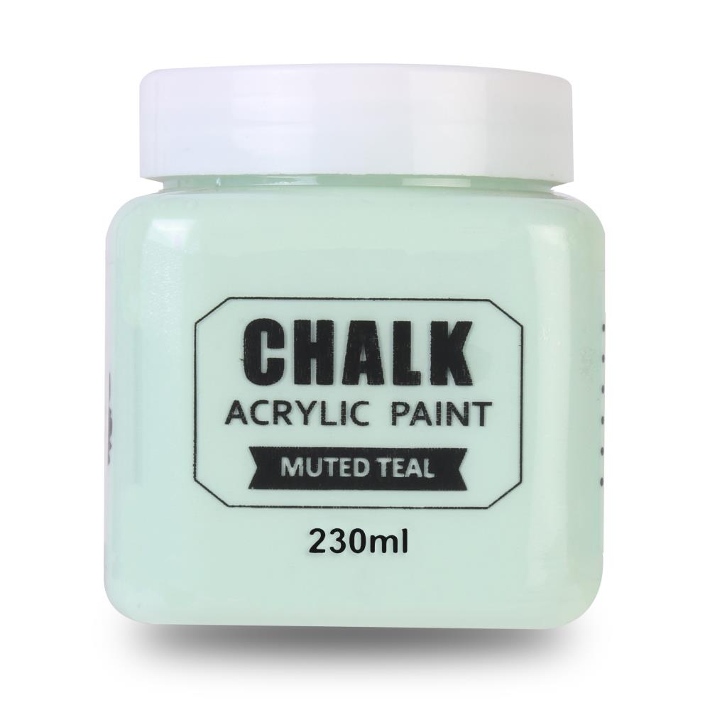 Chalk Paint Muted Teal / Pintura a la Tiza Verde Azulado Acrìlicos Little Birdie