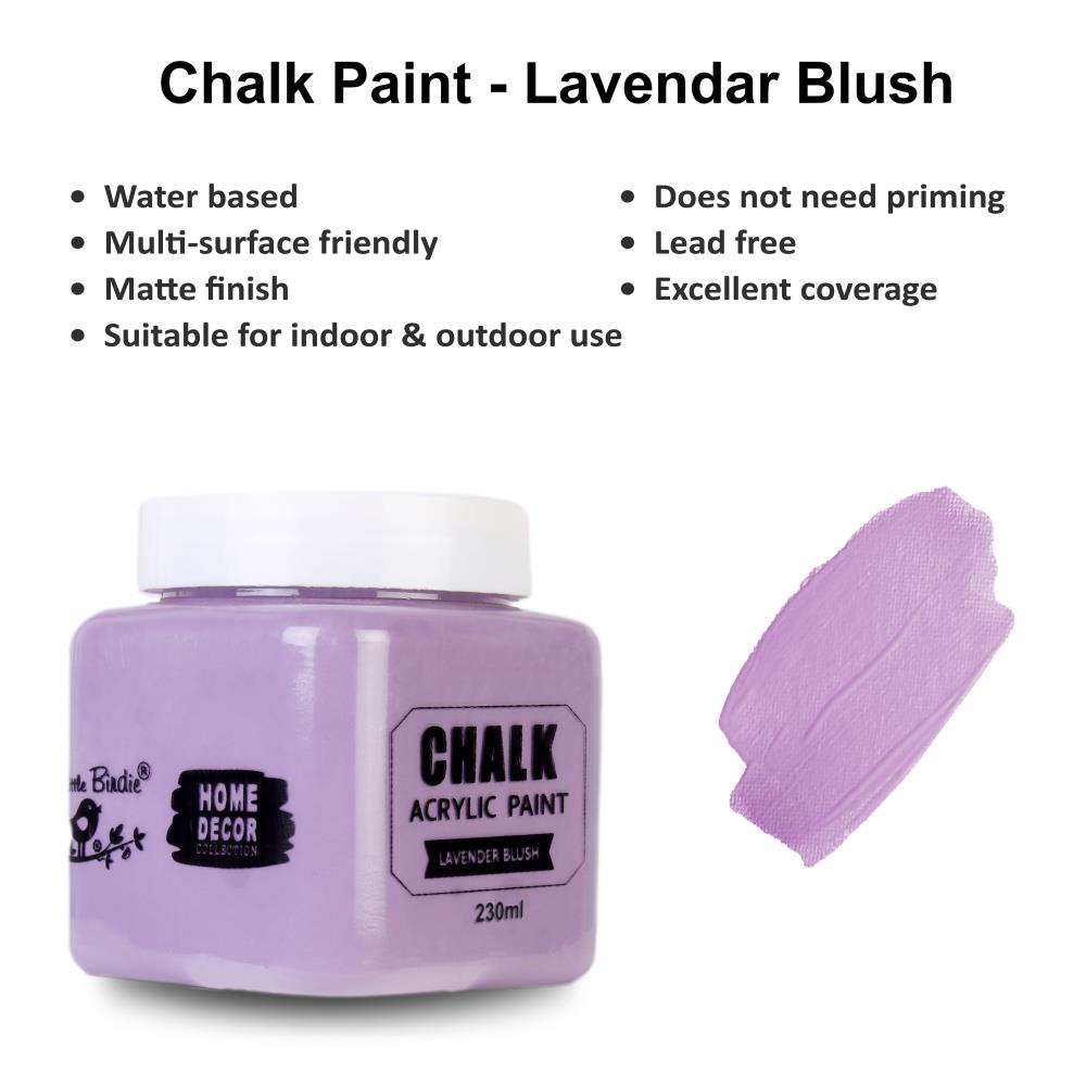 Chalk Paint Lavender Blush / Pintura a la Tiza Lavanda Acrìlicos Little Birdie