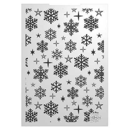 Midnight Flurry Embossing Folder 3D / Folder de Copos de Nieve Folders de Grabado Tonic Studios