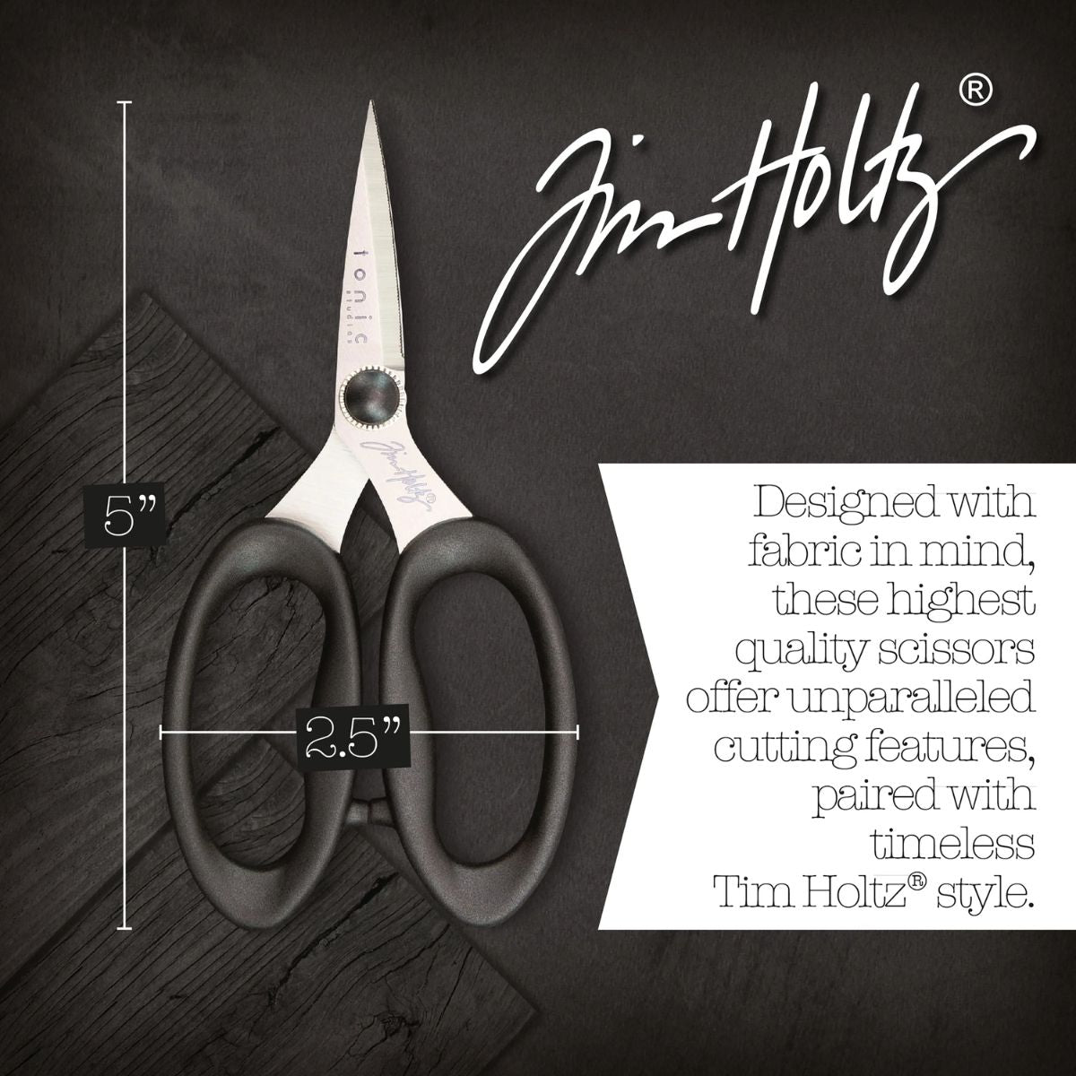 Tim Holtz Haberdashery Scissors 5&quot; / Tijeras de Mercería Tijeras / Cutters Tonic Studios