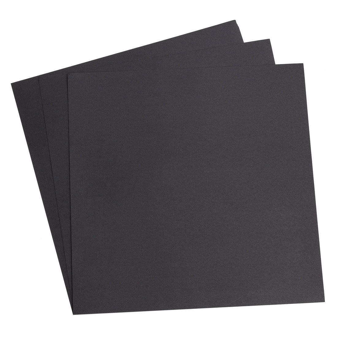 Black Precision Cardstock Pack 12&quot;  / Paquete de Cartulina Negra Texturizada Papel American Crafts