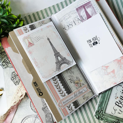 Tarjetas para Diario Bonjour Paris Adornos / Embellishments Texturarte