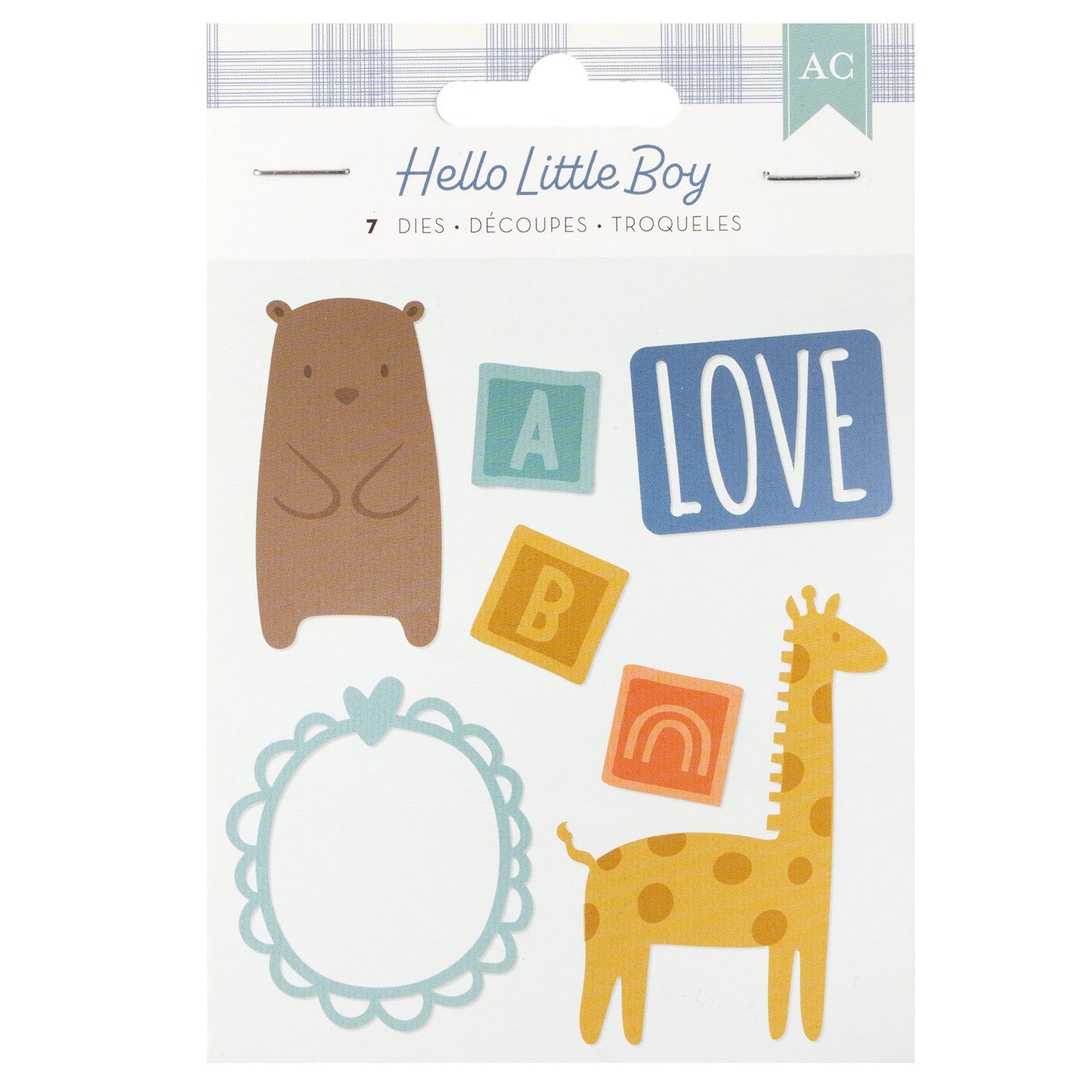 Hello Little Boy Dies/ Suajes Hola Pequeño Dados de Corte / Suajes / Troqueles American Crafts