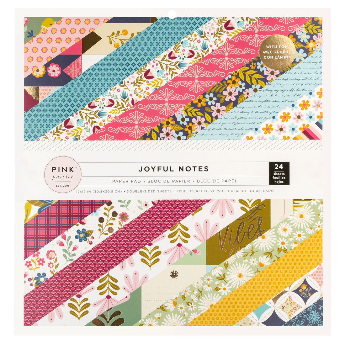 Joyful Notes Paper Pad 12&quot; / Block Papel Notas de Alegría Papel American Crafts