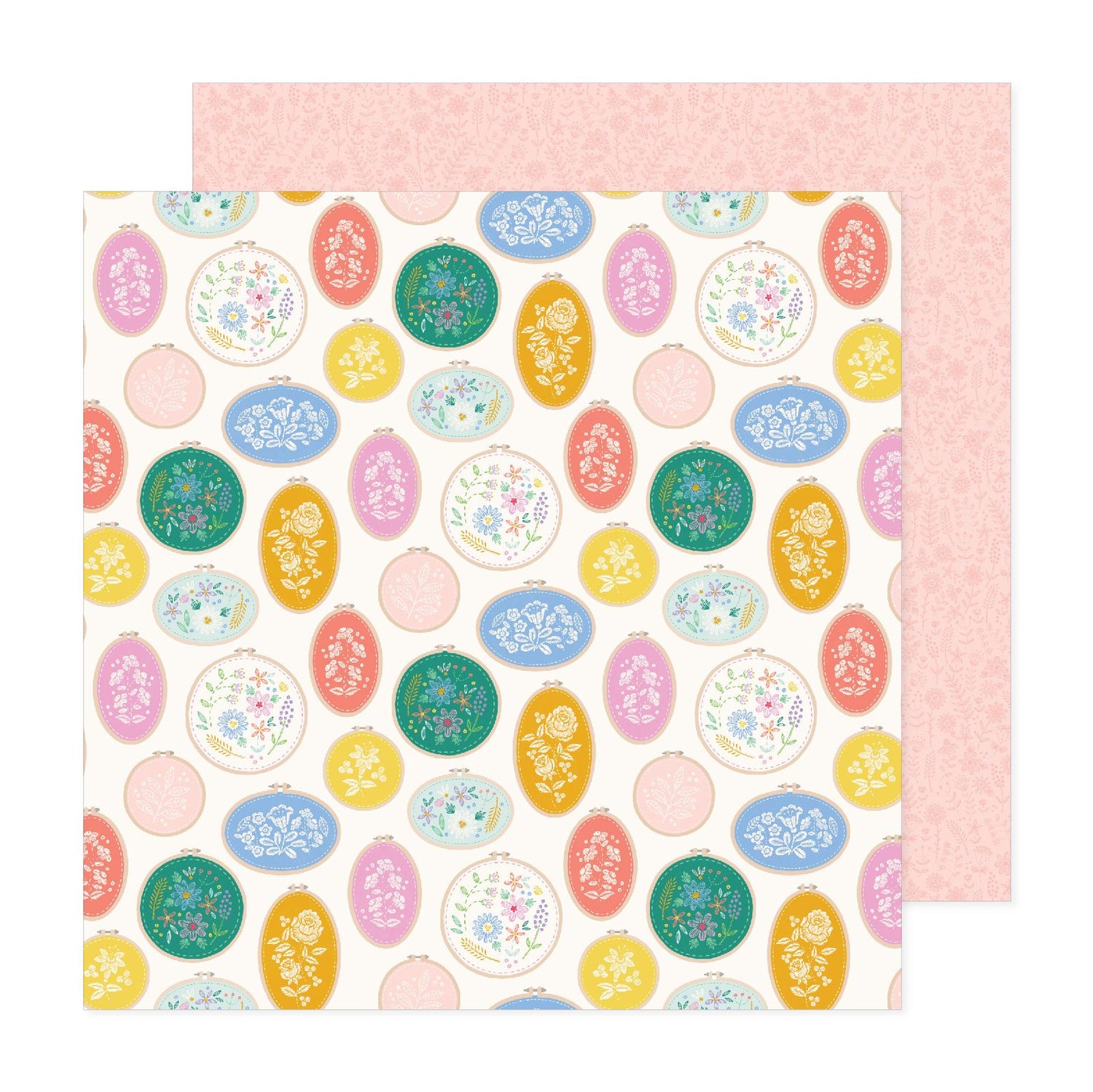 Poppy &amp; Pear Paper Sheet 12&quot; / Hoja de Papel Sew Sweet Papel, Hojas Sueltas American Crafts