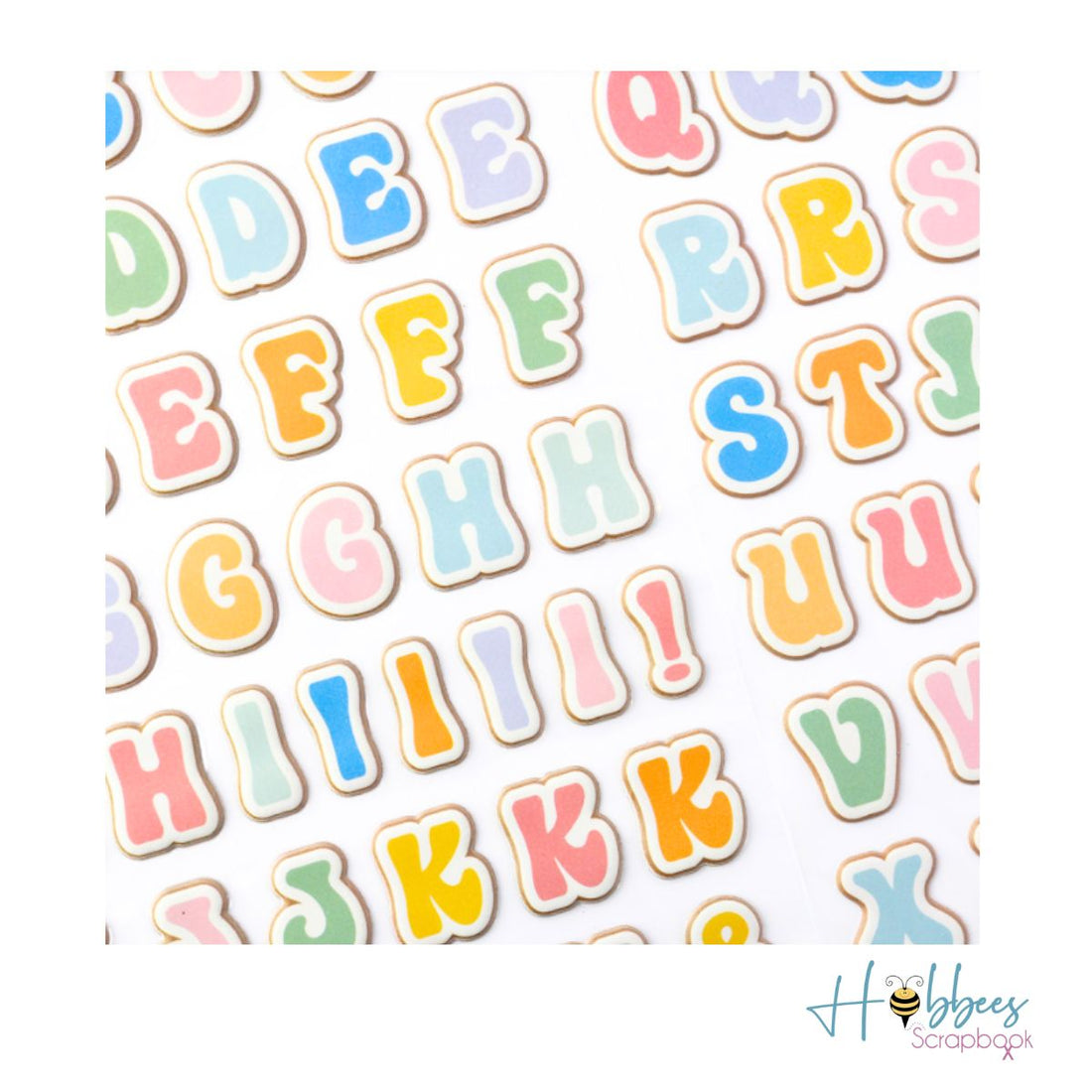 Thickers Groovy Alphabet Stickers / Calcomanias Esponjadas De Alfabeto Stickers American Crafts