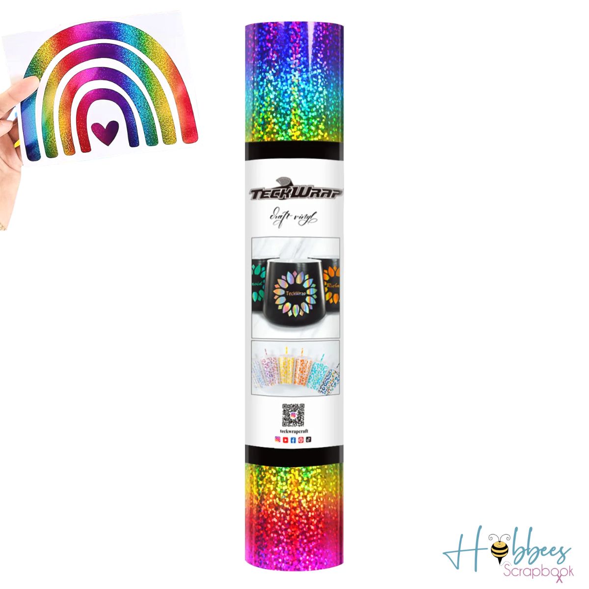 Holo Sparkle Vinyl Rainbow / Vinil Holográfico Arcoiris Viniles Teckwrap