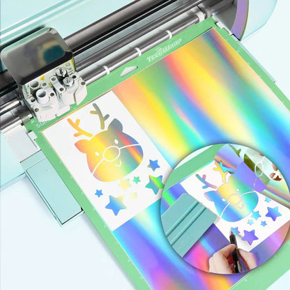 Holo Glossy Rainbow Craft Vinyl Pack / 7 Hojas de Vinil Holográfico Arcoiris Viniles Teckwrap