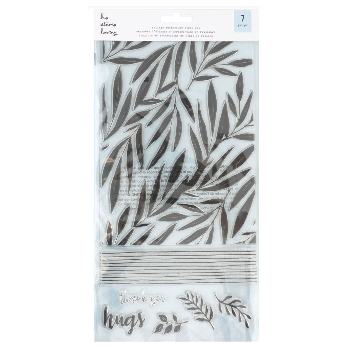 Foliage Bckground Stamp Set / Sellos para Fondos de Follaje Hojas Sellos Hip Stamp Hooray