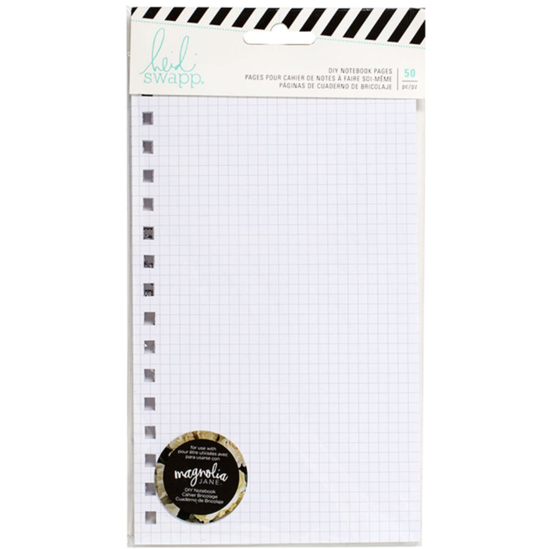 Notebook Pages / 50 Hojas Cuadriculadas Compatibles con Cinch Encuadernacion Heidi Swapp