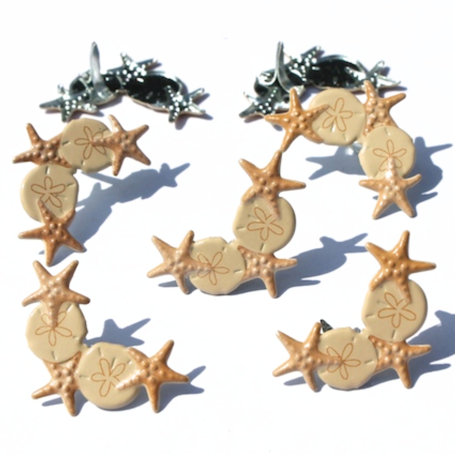 Shell Corner Brads / Sujetadores Estrella y Concha de Mar Adornos / Embellishments Eyelet Outlet