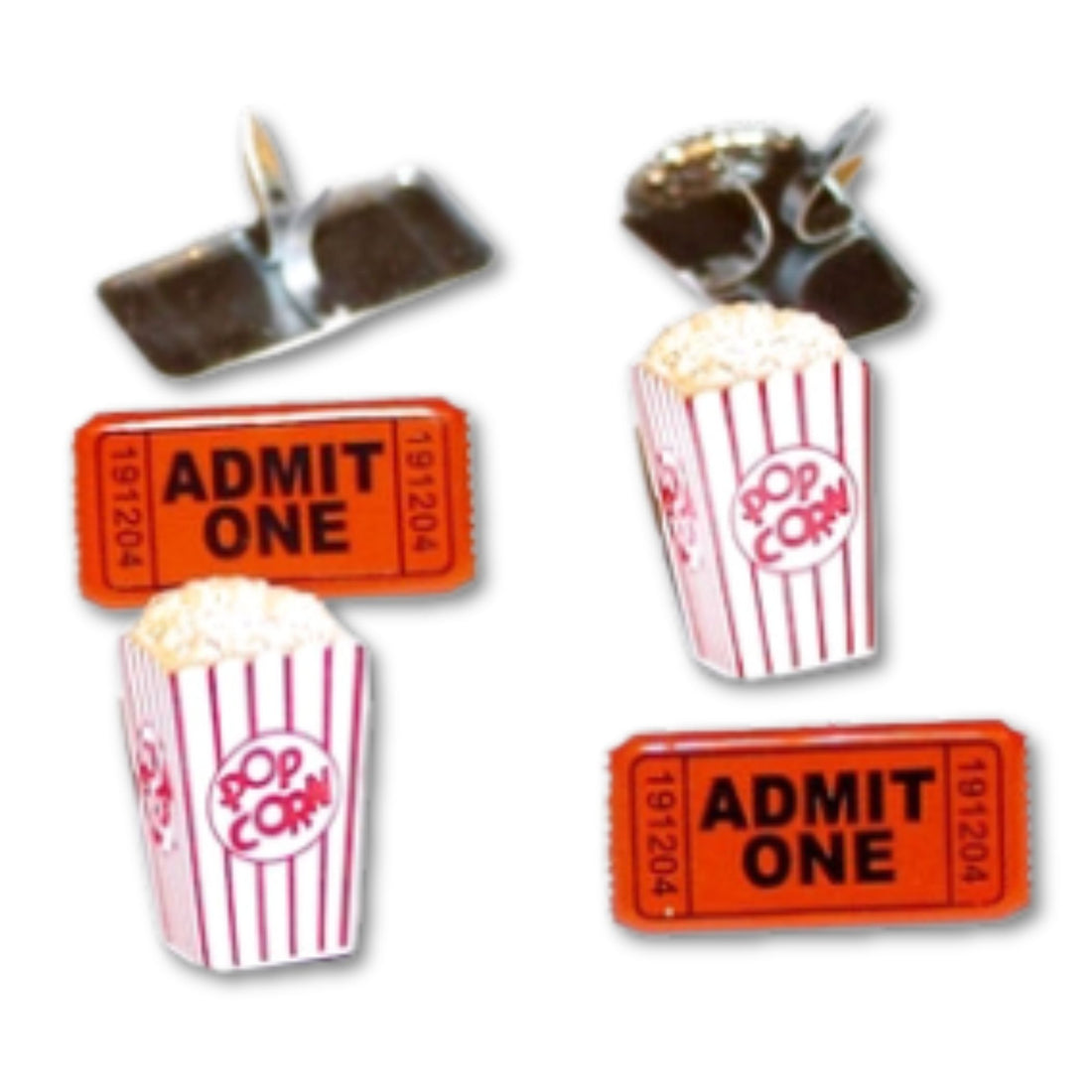 Popcorn Ticket Brads / Suejtadores Palomitas Tickets Adornos / Embellishments Eyelet Outlet