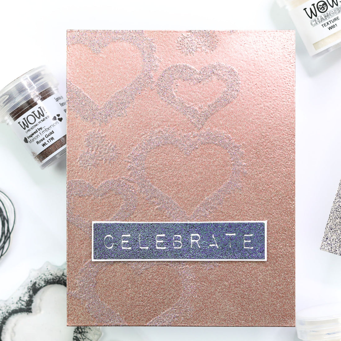 Rose Gold Embossing Powder / Polvo de Embossing Oro Rosa Polvos de Embossing Wow!