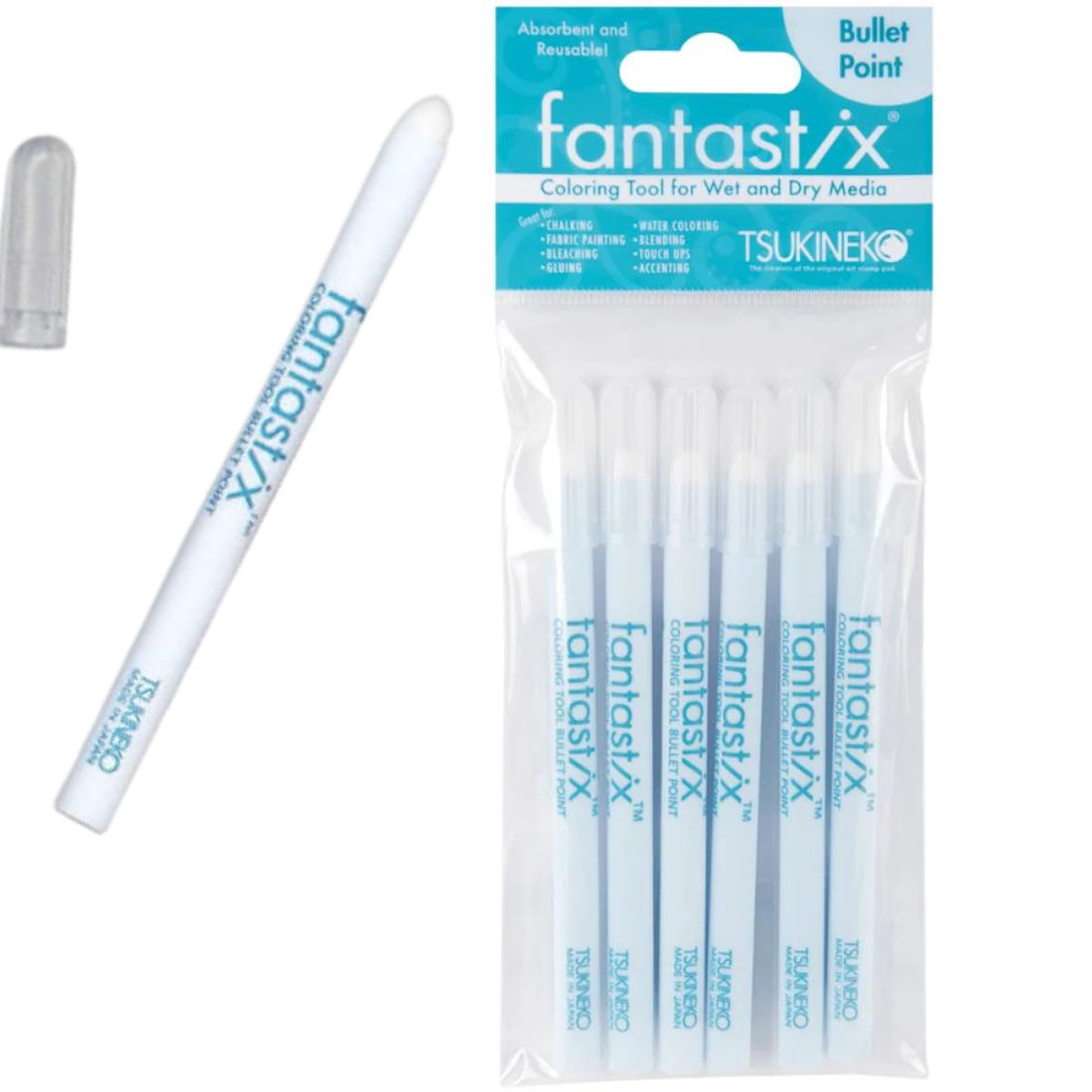 Fantastix Coloring Tools Bullet Point / Herramientas Absorbentes para Colorear Marcadores &amp; Plumones TSUKINEKO