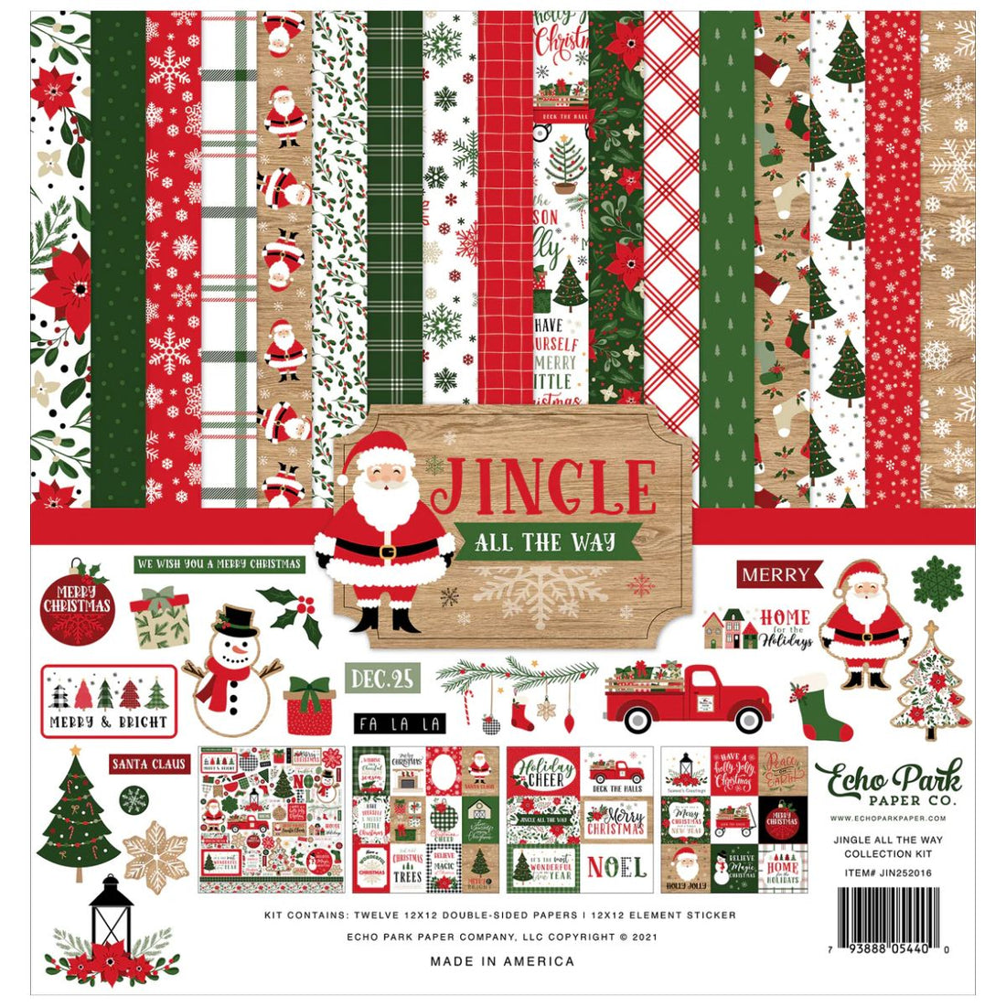 Jingle All The Way Collection Kit 12&quot; / Colección Navidad Papel Echo Park