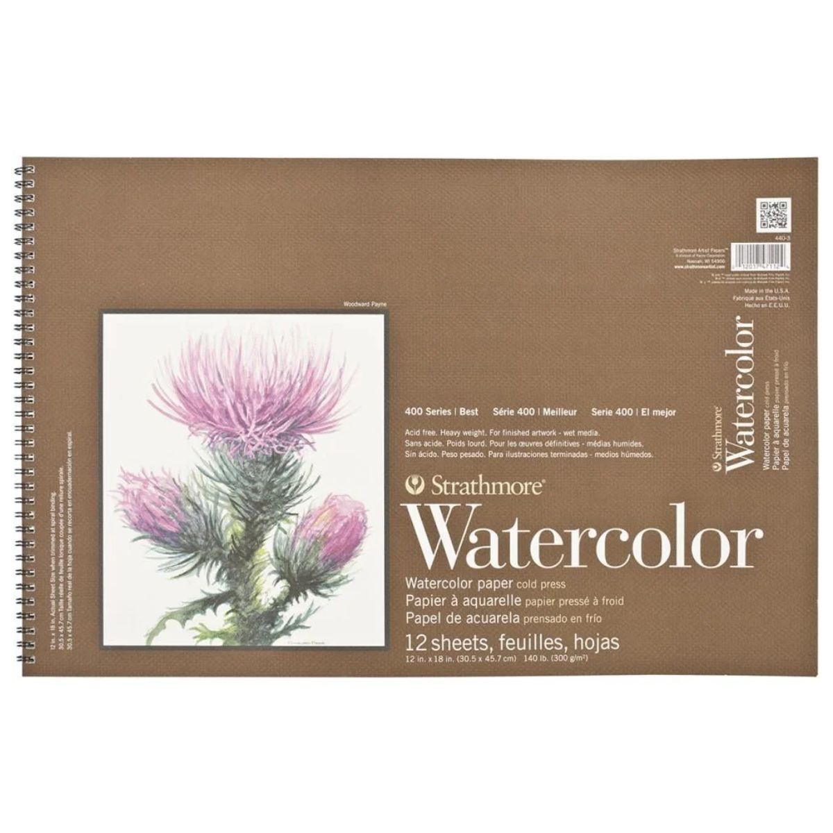 Strathmore Watercolor Paper Pad 12 x 18&quot; / Papel para Acuarela Papel para Arte Strathmore