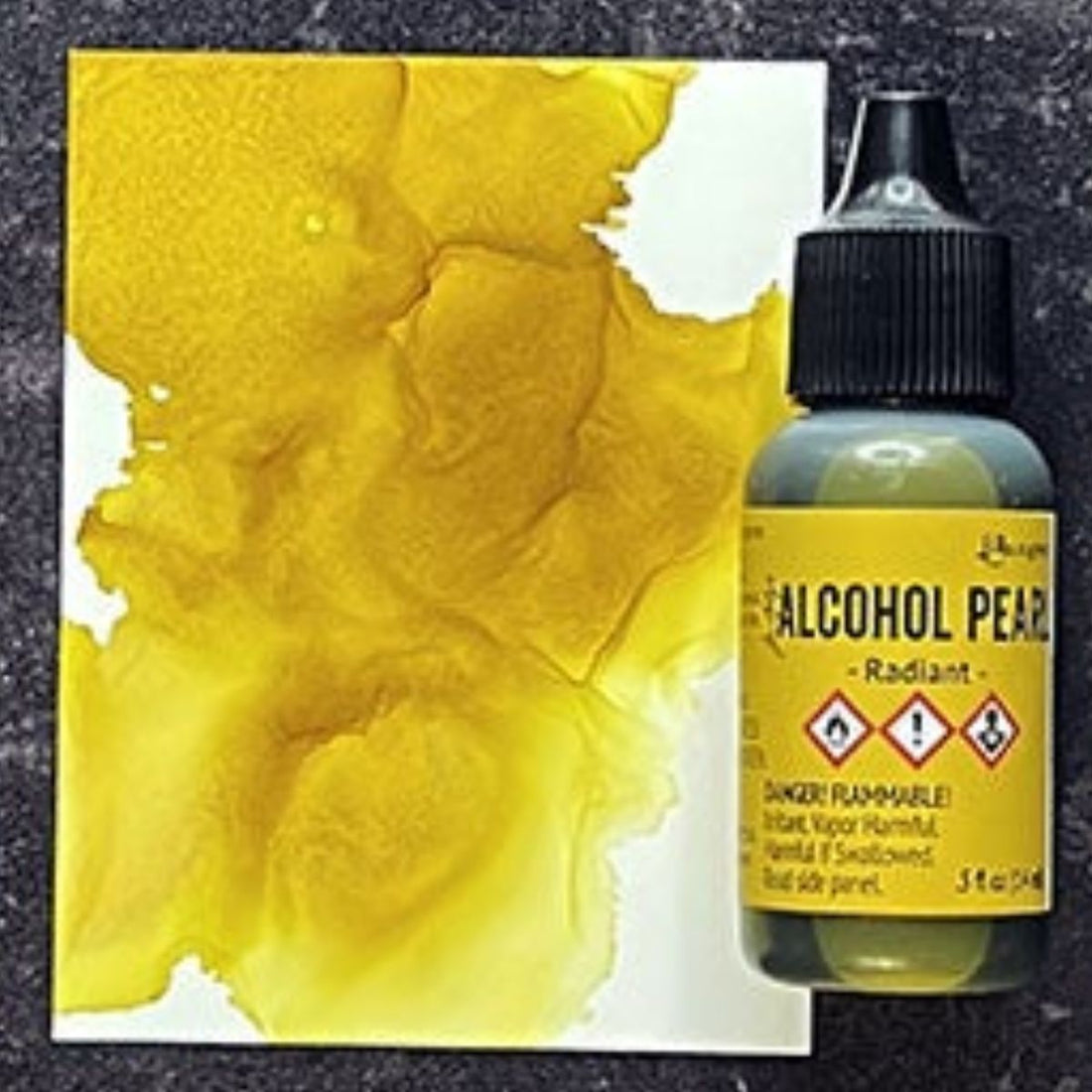 Tim Holtz Alcohol Pearls Radiant / Tinta al Alcohol Aperlada Amarillo Radiante Tintas al Alcohol Ranger