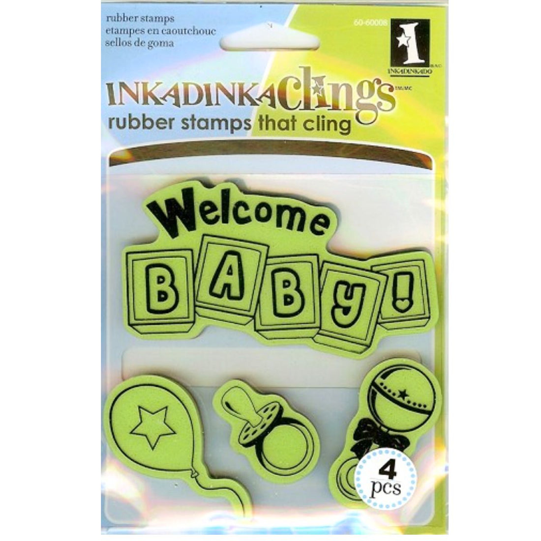 Sellos de Goma Cling Bienvenida de Bebe / Welcome Baby Sellos Inkadinkado