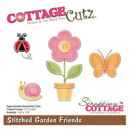 Stitched Garden Friends Die /  Suaje de Primavera Dados de Corte / Suajes / Troqueles Cottage Cutz