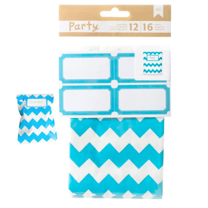 Party Bags &amp; Labels Blue / Bolsas y Etiquetas para Regalar Bolsas American Crafts