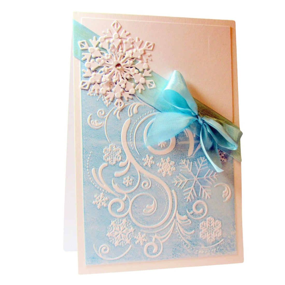 Flourishing Flakes Embossing Folder / Folder de Grabado de Copos de Nieve Folders de Grabado Crafter&