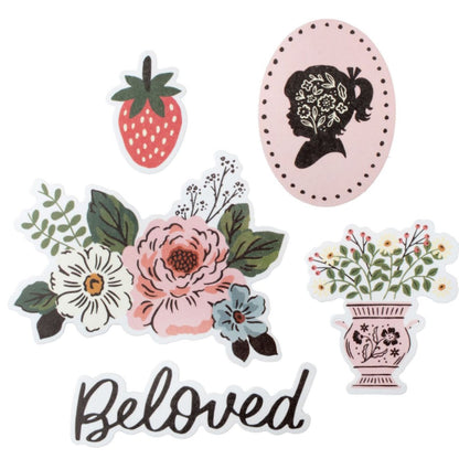 Forever Fields Paperie Pack / 200 Ephemeras &amp; Stickers Adornos / Embellishments American Crafts