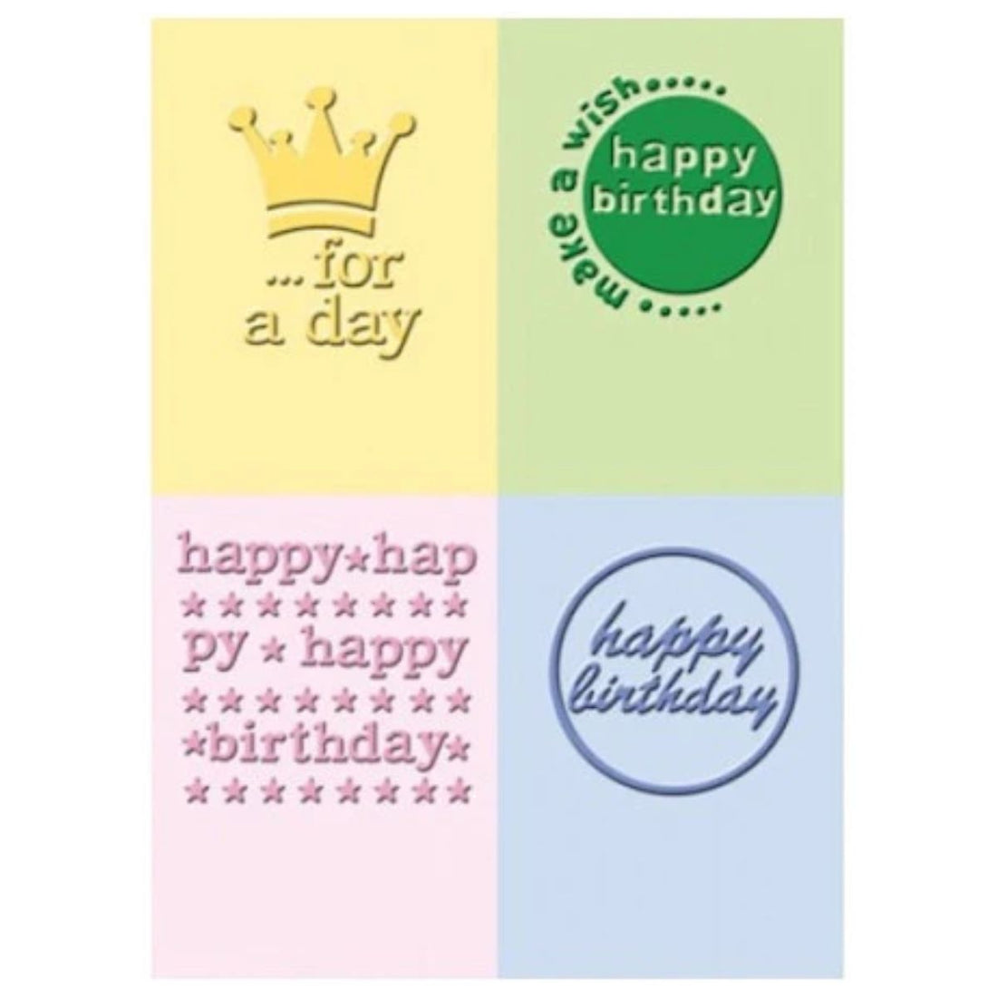 Embossing Folder Happy Birthday / Folder de Grabado Cumpleaños Folders de Grabado Cuttlebug