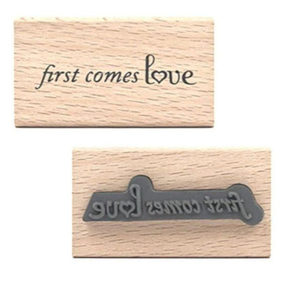 First Come Love Stamp / Sello de Goma &quot;Primero Llega el Amor&quot; Estampas American Crafts