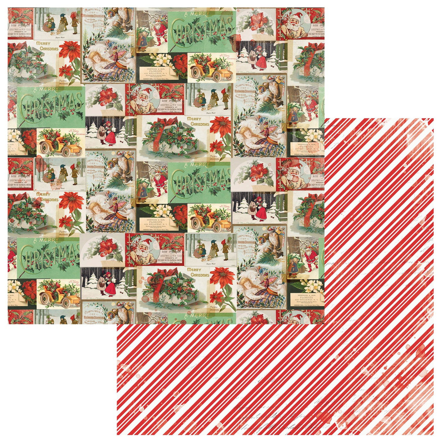 Christmas Spectacular Cardstock 12&quot; / Block de Cartulina Navideña Doble Cara Papel 49 and Market