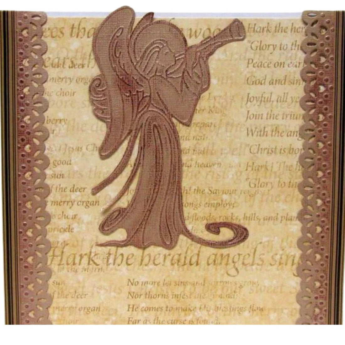 Embossing Folder Angel with Instrument / Folder de Grabado Angel Musical