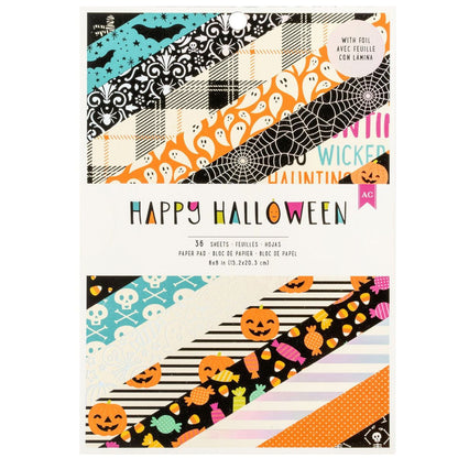 Happy Hallowen Paper Pad / Block de Papel Feliz Halloween 6&quot; Papel American Crafts