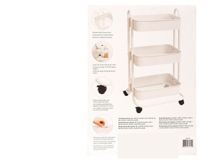 A la Cart Storage Cart Off White / Carrito Organizador Blanco con Ruedas de Plástico Almacenamiento y Organización American Crafts