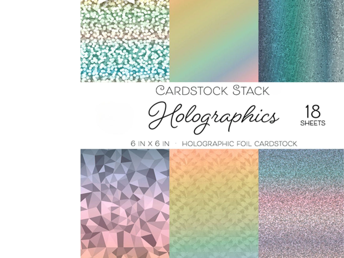 Cardstock Stack 6&quot;X6&quot; Holographics / Block De Cartulinas Holográficas Papel DCWV