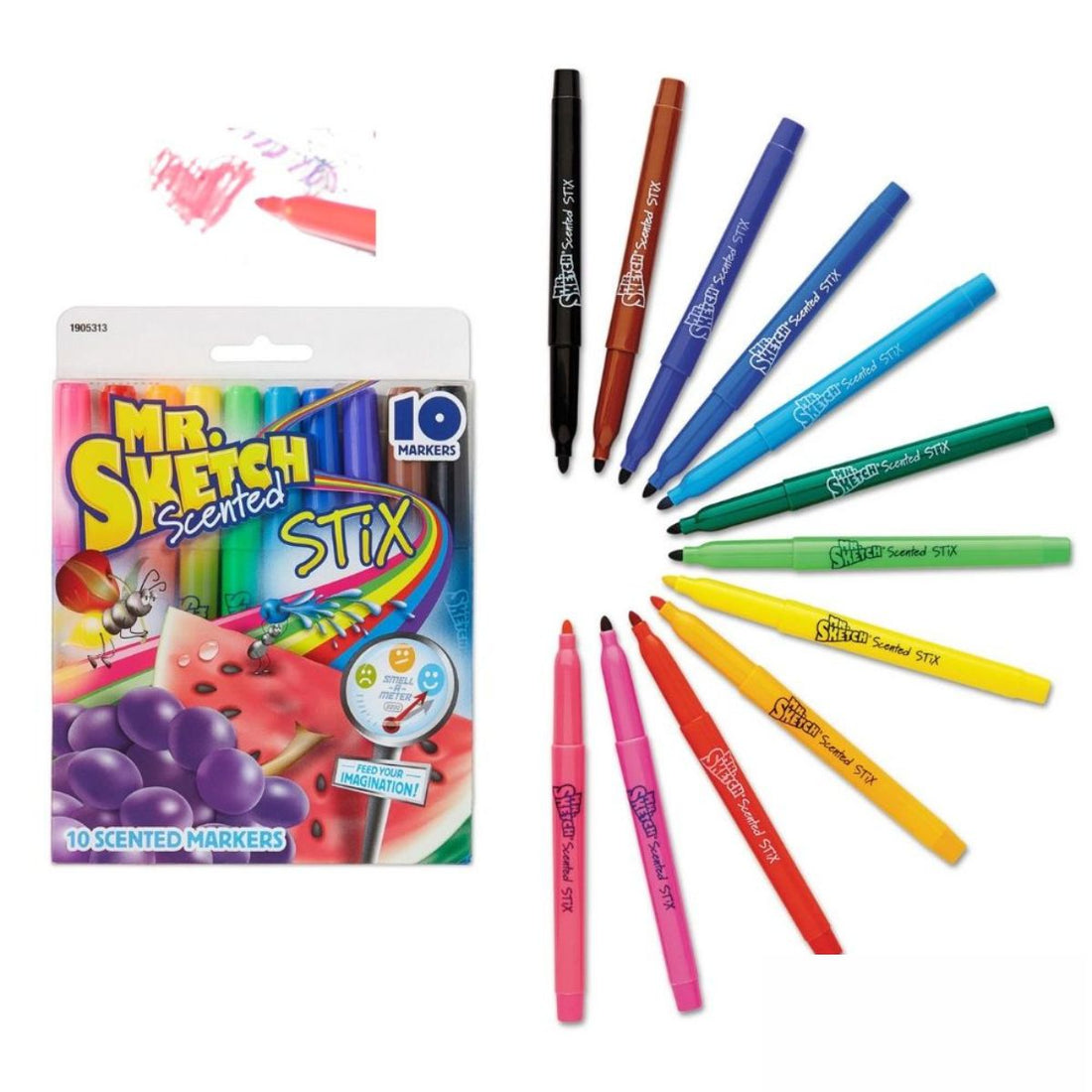 Mr.Sketch Scented Watercolor Marker Stix Set / Set de 10 Marcadores Acuarelables con Olor Marcadores &amp; Plumones Mr. Sketch