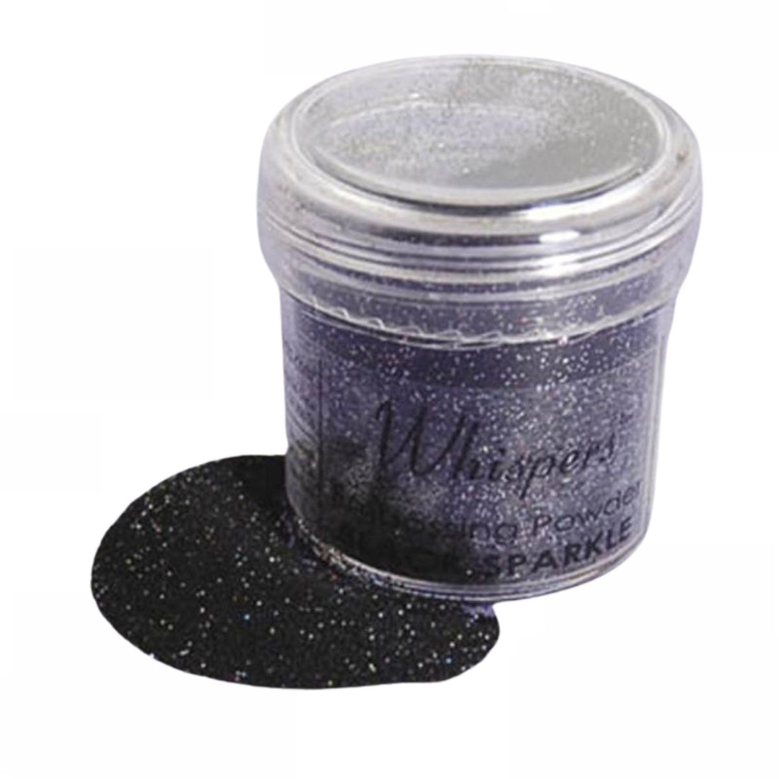 Whispers Glitter Black Sparkle Embossing Powder / Polvo de Relieve Negro Diamantado Polvos de Embossing Darice