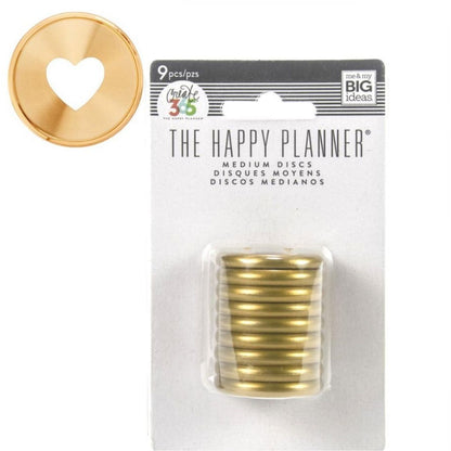 Happy Planner Discs Gold / Anillos para Libreta Dorados Discos para Planners Me &amp; My Big Ideas