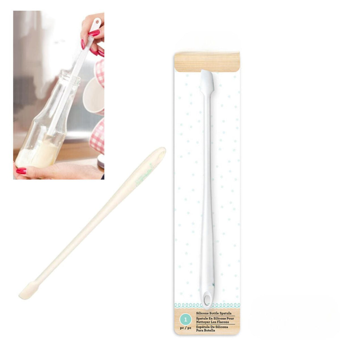 Silicone Bottle Spatula  / Espátula de Silicón para Botellas Repostería Sugarbelle