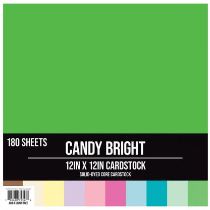 Candy Bright Cardstock 12 in / 180 Hojas de Cartulina Pastel Papel Colorbok