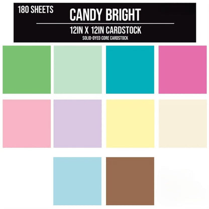 Candy Bright Cardstock 12 in / 180 Hojas de Cartulina Pastel Papel Colorbok