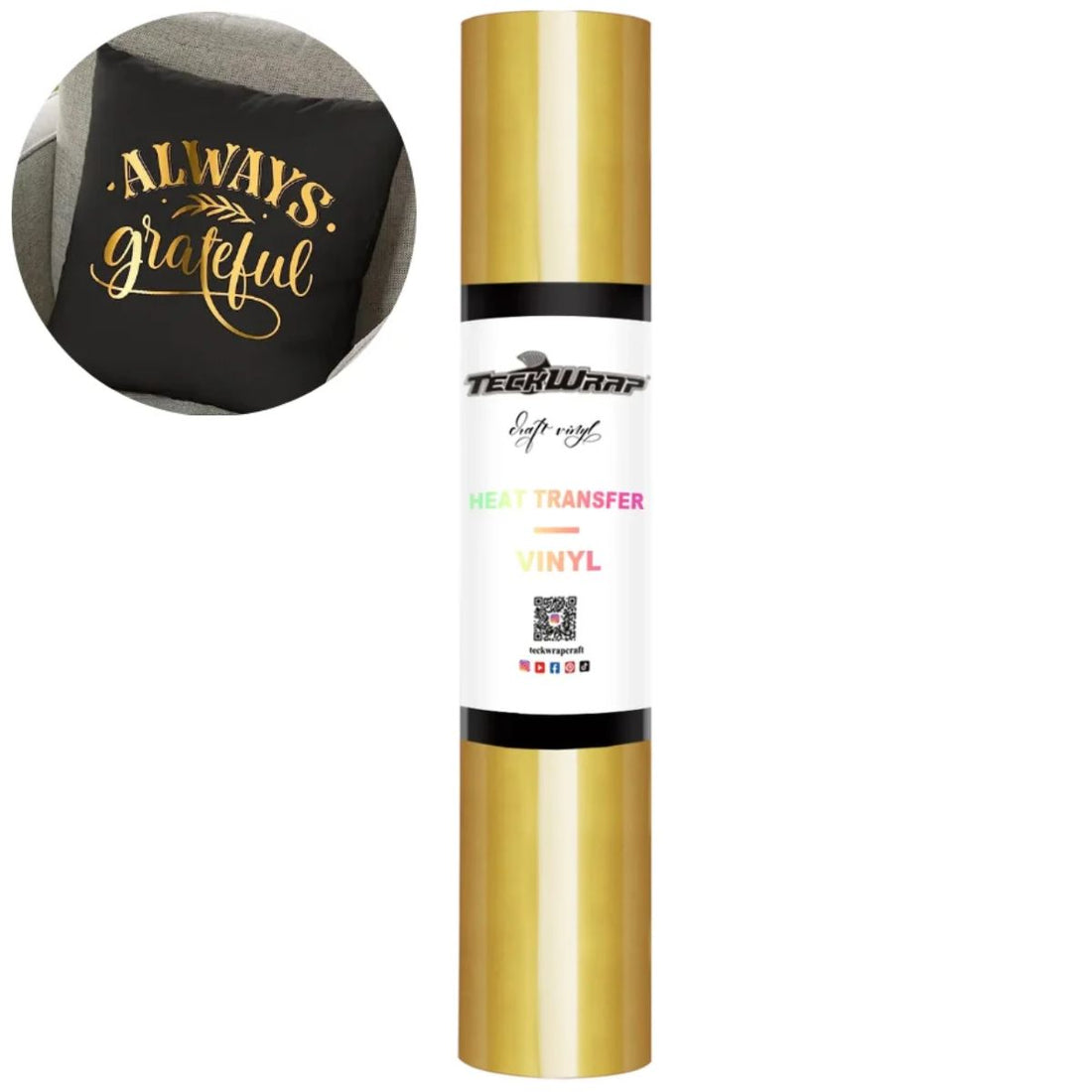 PU Heat Transfer Vinyl Gold  / Vinil De Transferencia De Calor Oro Viniles Teckwrap