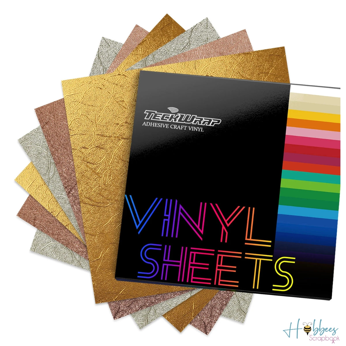 Textured Metallic Vinyl Sheets Pack / 6 Hojas De Vinil Metalizado Texturizado Viniles Teckwrap