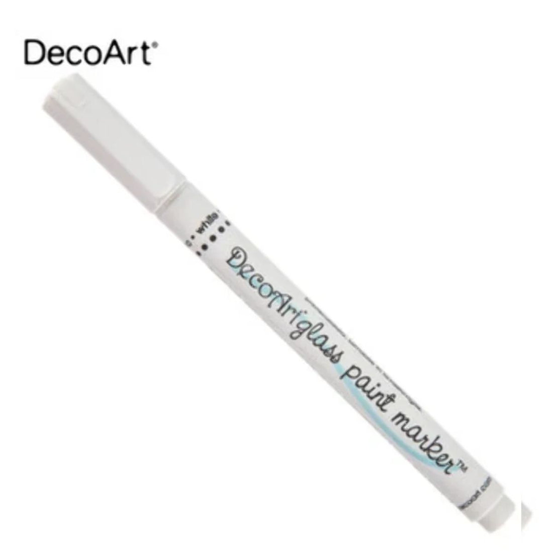 Glass Paint Marker White / Rotulador para Vidrio y Cerámica Blanco Vitral DecoArt