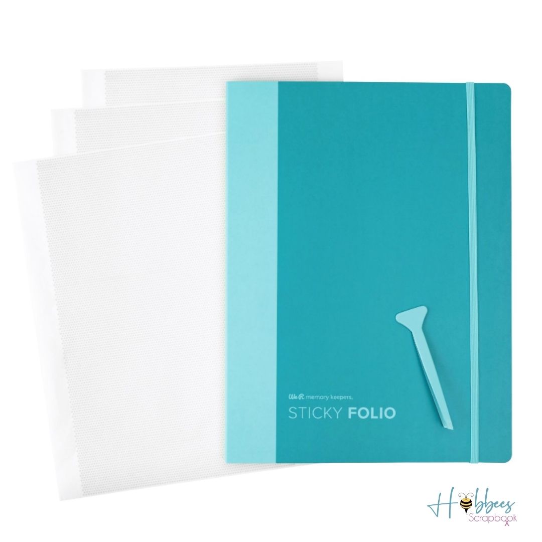 Sticky Folio / Carpeta Azul para Hacer Stickers Adhesivos / Pegamentos We R Makers