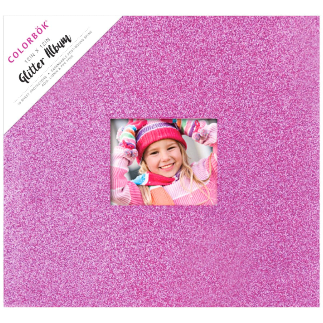 Photo Album Glitter Pink 12&quot; / Album para Fotos Rosa con Diamantina Albumes Colorbok