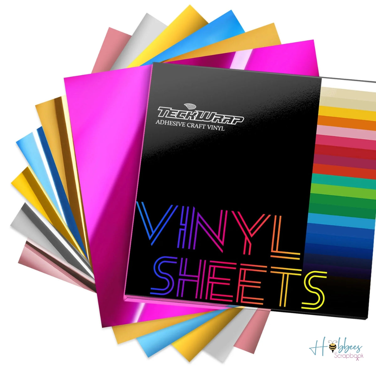 Mirror Chrome Vinyl Sheets Pack / 6 Hojas De Vinil Cromado Espejo Viniles Teckwrap