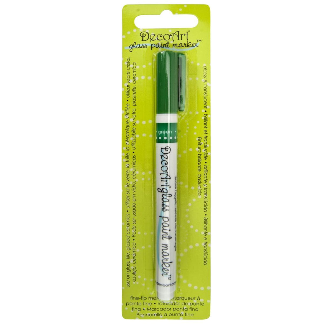 Glass Paint Marker Green / Rotulador para Vidrio y Cerámica - Verde Vitral DecoArt